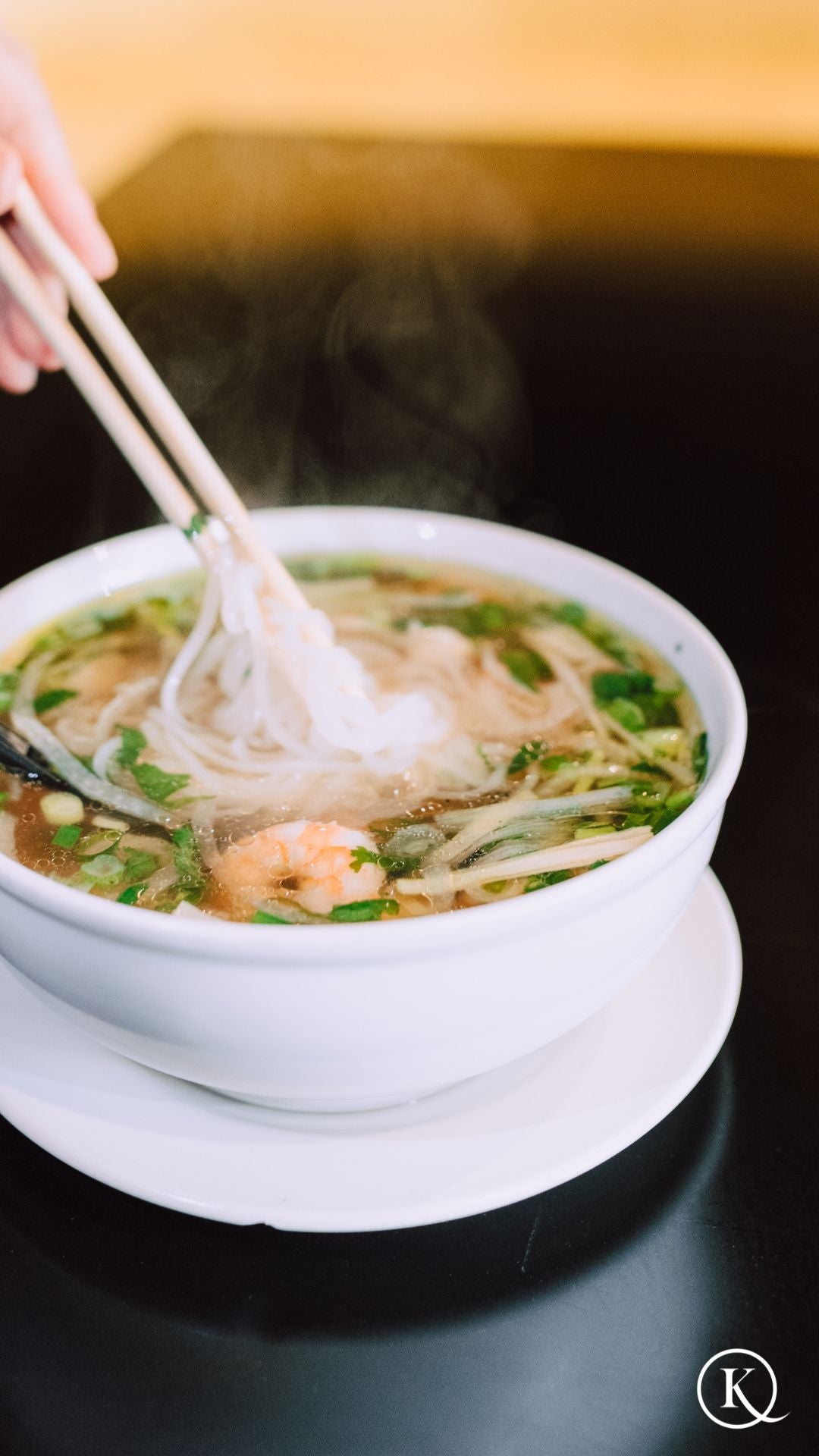 Prawn noodle soup