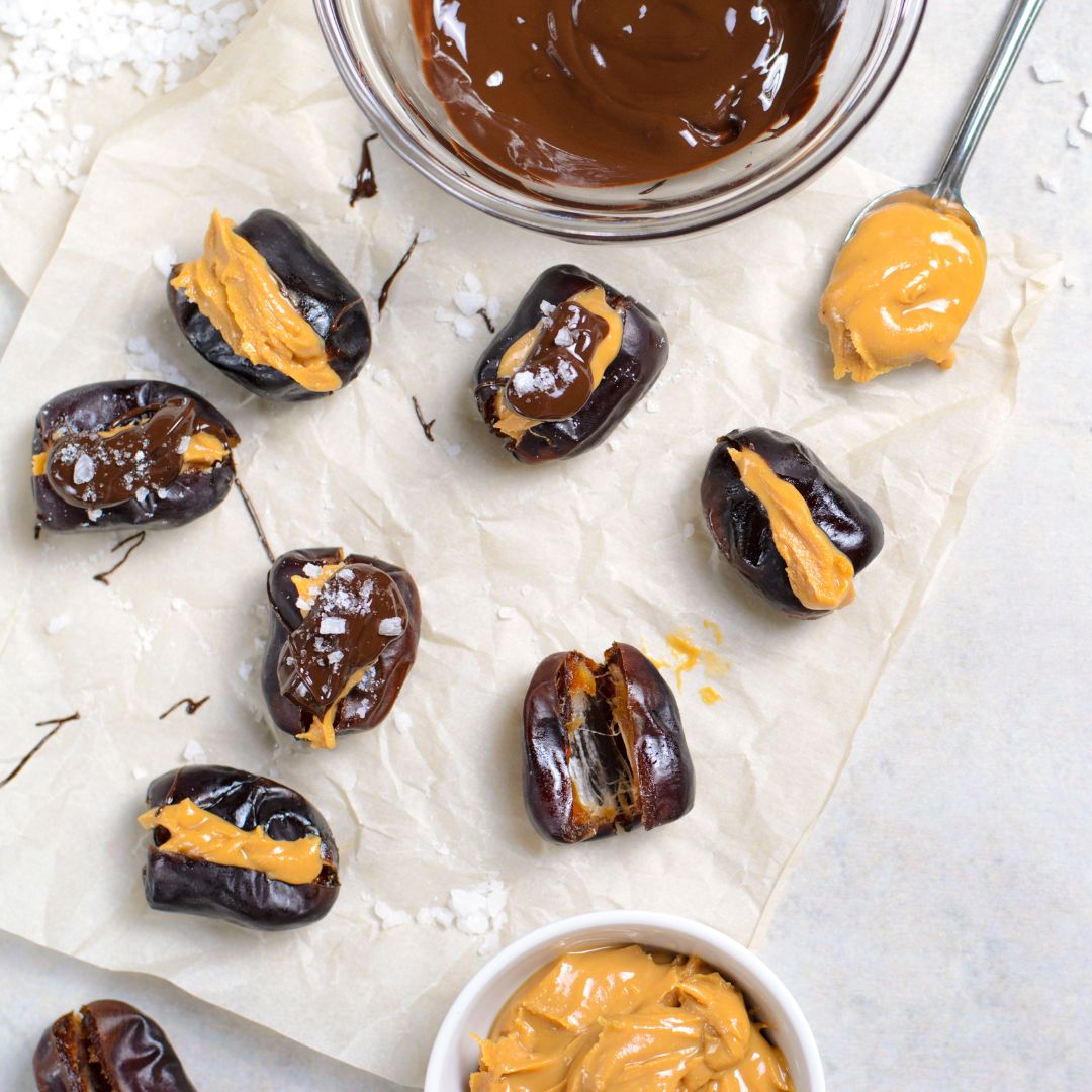 Almond Butter Stuffed Dates