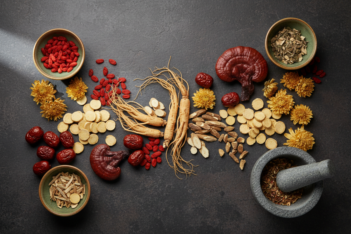 chinese herbs and spices gingseng goji berries herbs