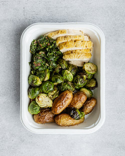 Chicken Gremolata & Baby Potatoes with Brussels Sprouts
